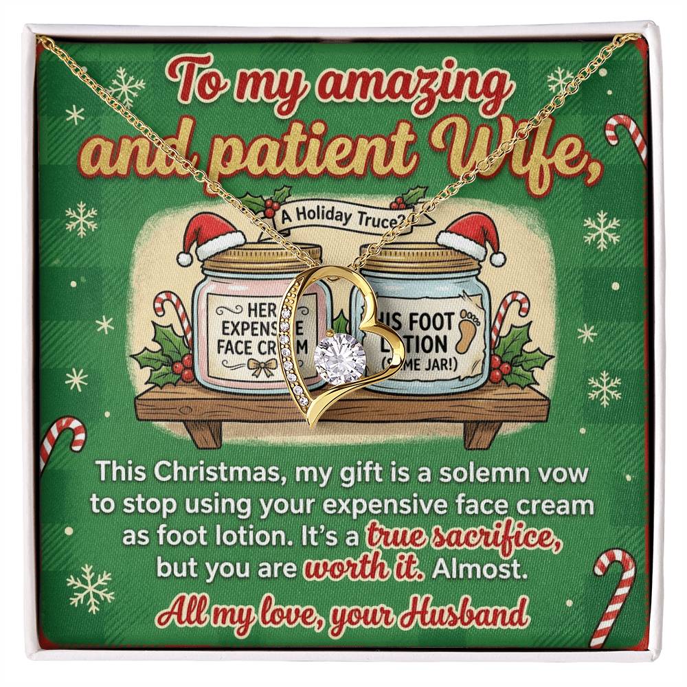 To My Wife Necklace From Husband, Funny Christmas Gift, Holiday Present for Her, Love Knot Necklace-LKN12201