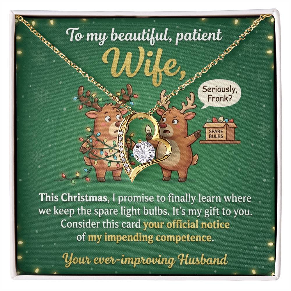 To My Wife Necklace From Husband - Funny Christmas Gift For Her, Holiday Gift, Love Knot Necklace-LKN97289