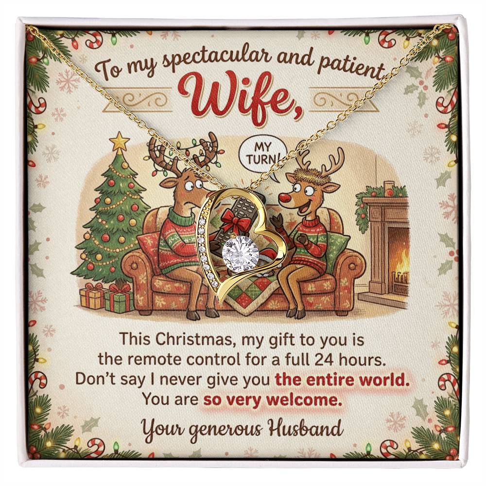 To My Wife Necklace From Husband, Funny Christmas Gift, Holiday Present For Her - Love Knot Necklace-LKN43976