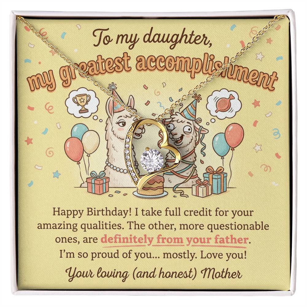 To My Daughter Necklace From Mother - Funny Birthday Gift, Mom and Daughter Gift - Love Knot Necklace-LKN97263