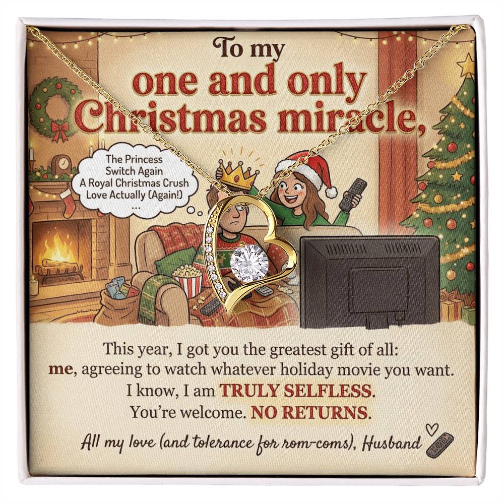 To My Wife Necklace From Husband, Funny Christmas Gift, Holiday Present for Her, Romantic Gift for Wife - Love Knot Necklace-LKN65965