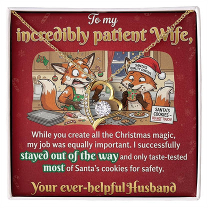 To My Wife Necklace From Husband, Funny Christmas Gift, Holiday Gift for Wife, Love Knot Necklace-LKN62322