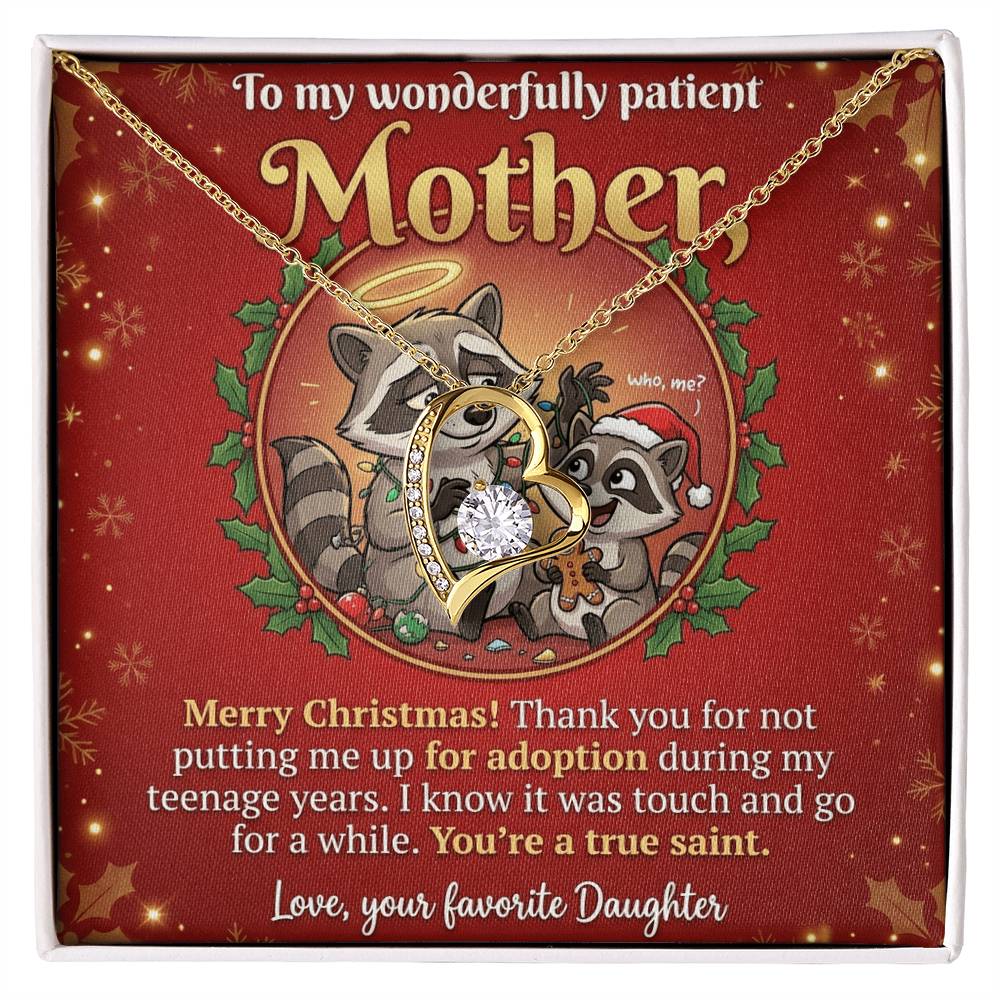 To My Mother Necklace From Daughter, Funny Christmas Gift, Birthday Gift for Mom from Daughter - Love Knot Necklace-LKN74211