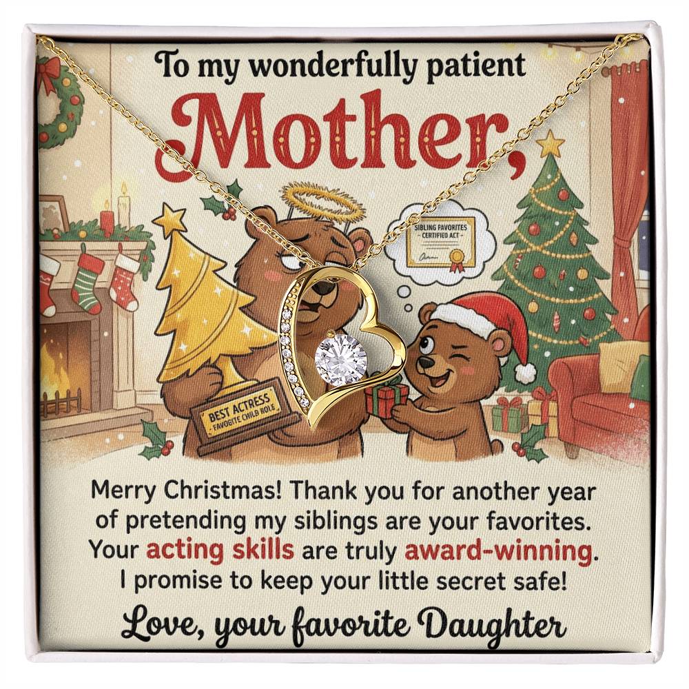 To My Mother Necklace From Daughter, Funny Christmas Gift for Mom, Mother's Day Gift, Love Knot Necklace-LKN88983