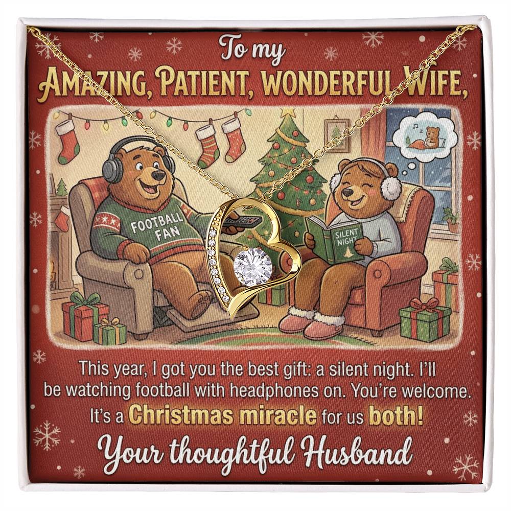 To My Wife Necklace From Husband, Funny Christmas Gift for Her, Xmas Romantic Gift - Love Knot Necklace-LKN73723