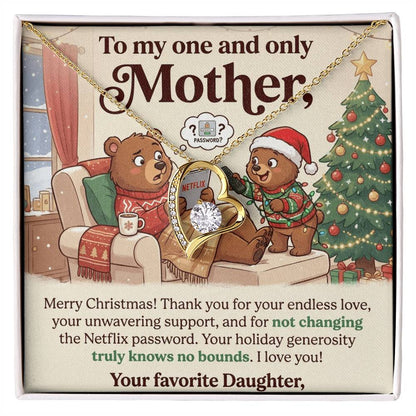 To My Mother Necklace From Daughter, Funny Christmas Gift For Mom, Mother Daughter Gift, Holiday Gift - Love Knot Necklace-LKN16112