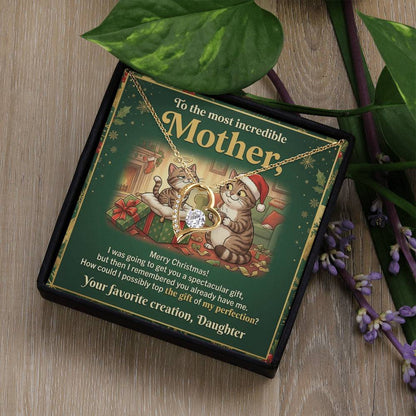 To My Mother Necklace From Daughter, Funny Christmas Gift For Mom, Holiday Present For Mother, Love Knot Necklace-LKN71723