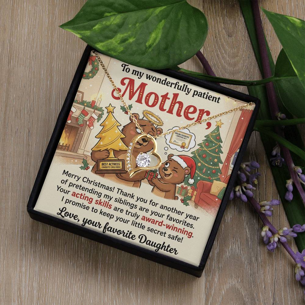 To My Mother Necklace From Daughter, Funny Christmas Gift for Mom, Mother's Day Gift, Love Knot Necklace-LKN88983