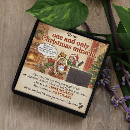 To My Wife Necklace From Husband, Funny Christmas Gift, Holiday Present for Her, Romantic Gift for Wife - Love Knot Necklace-LKN65965