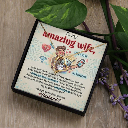 To My Wife Necklace From Husband, Funny Valentine's Day Gift, Romantic Anniversary Gift, Love Knot Necklace-LKN18779