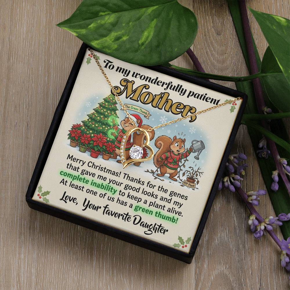 To My Mother Necklace From Daughter, Funny Christmas Gift For Mom, Holiday Present, Love Knot Necklace-LKN11476