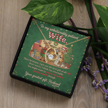 To My Wife Necklace From Husband, Funny Christmas Gift, Romantic Anniversary Gift for Her, Love Knot Necklace-LKN50129