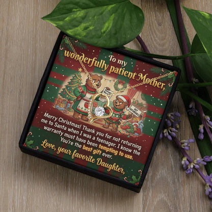 To My Mother Necklace From Daughter, Funny Christmas Gift For Mom, Birthday Gift, You're The Best Gift Ever, Love Knot Necklace-LKN10030