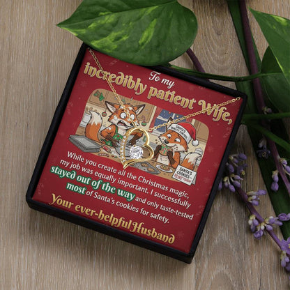 To My Wife Necklace From Husband, Funny Christmas Gift, Holiday Gift for Wife, Love Knot Necklace-LKN62322