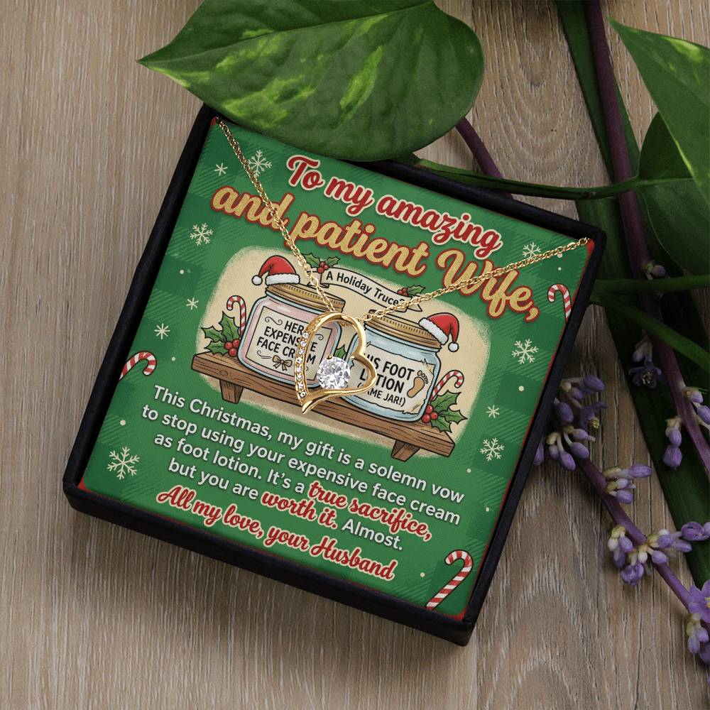 To My Wife Necklace From Husband, Funny Christmas Gift, Holiday Present for Her, Love Knot Necklace-LKN12201