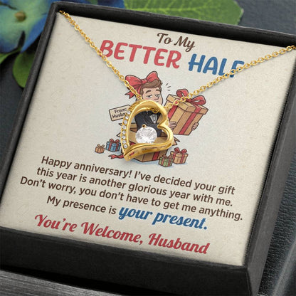 To My Wife Necklace From Husband, Funny Anniversary Gift For Her, Romantic Gift Idea - Love Knot Necklace-LKN52396