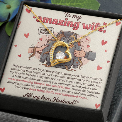 To My Wife Necklace From Husband, Funny Valentine's Day Gift, Romantic Gift For Her, Love Knot Necklace-LKN31574