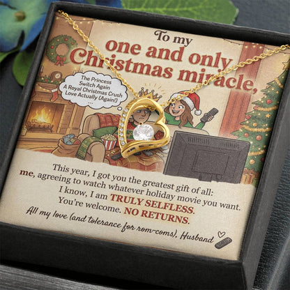 To My Wife Necklace From Husband, Funny Christmas Gift, Holiday Present for Her, Romantic Gift for Wife - Love Knot Necklace-LKN65965