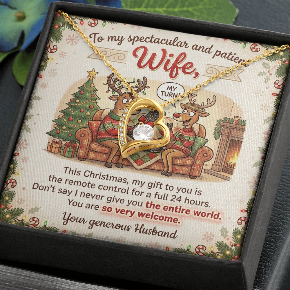To My Wife Necklace From Husband, Funny Christmas Gift, Holiday Present For Her - Love Knot Necklace-LKN43976