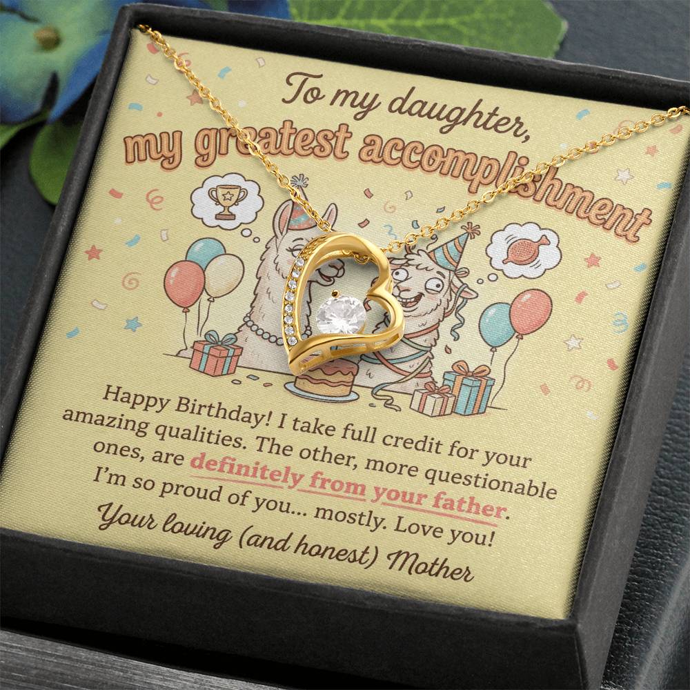 To My Daughter Necklace From Mother - Funny Birthday Gift, Mom and Daughter Gift - Love Knot Necklace-LKN97263