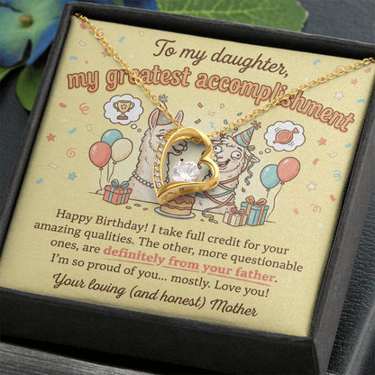 To My Daughter Necklace From Mother - Funny Birthday Gift, Mom and Daughter Gift - Love Knot Necklace-LKN97263