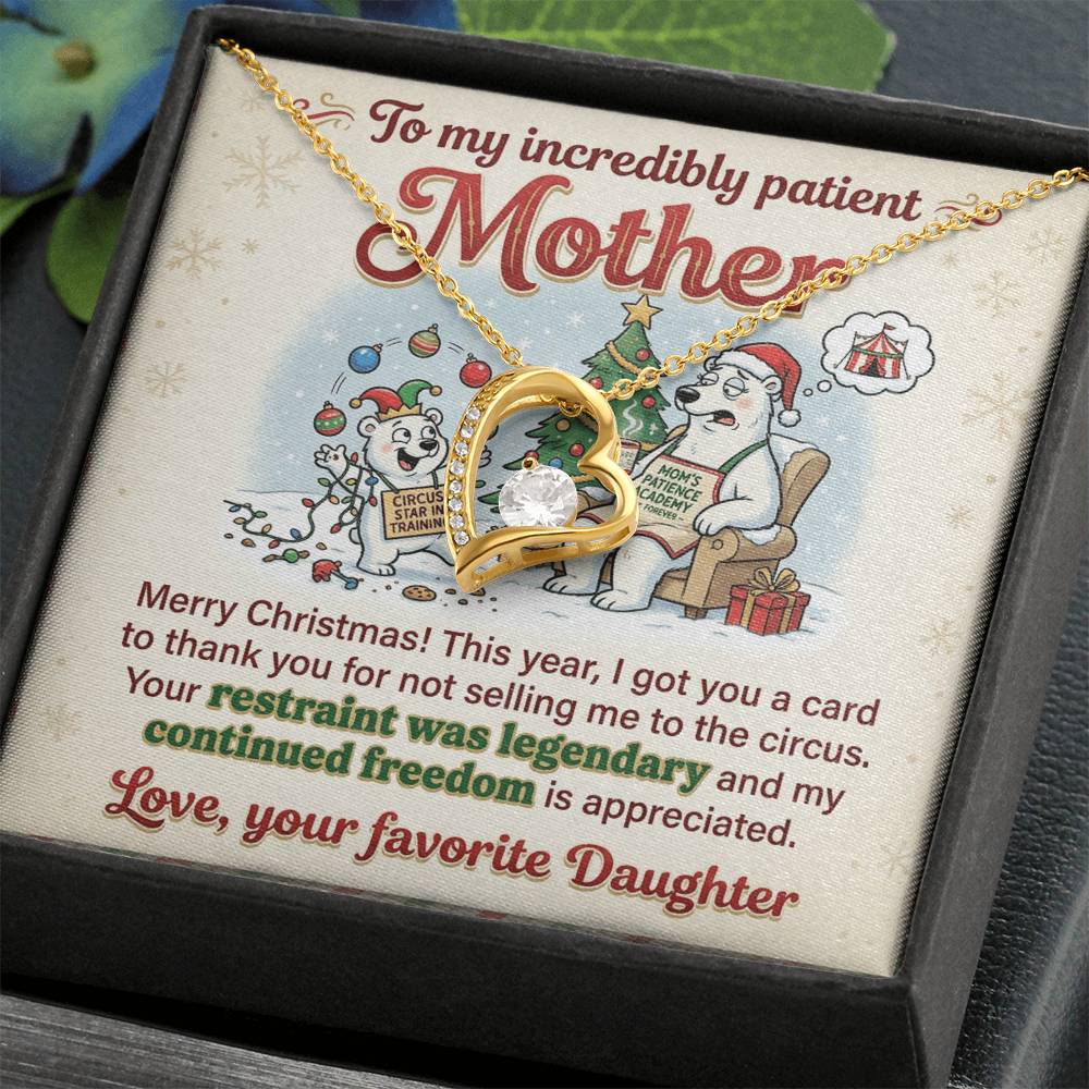 To My Mother Necklace From Daughter, Funny Christmas Gift For Mom, Holiday Appreciation Gift - Love Knot Necklace-LKN45568