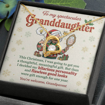 To My Granddaughter Necklace From Grandparent, Christmas Gift, Birthday Present For Her, My Greatest Pride Gift - Love Knot Necklace-LKN63044