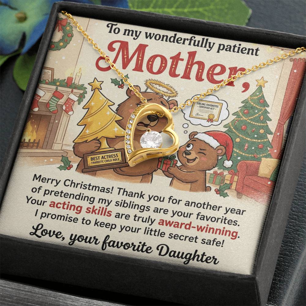 To My Mother Necklace From Daughter, Funny Christmas Gift for Mom, Mother's Day Gift, Love Knot Necklace-LKN88983