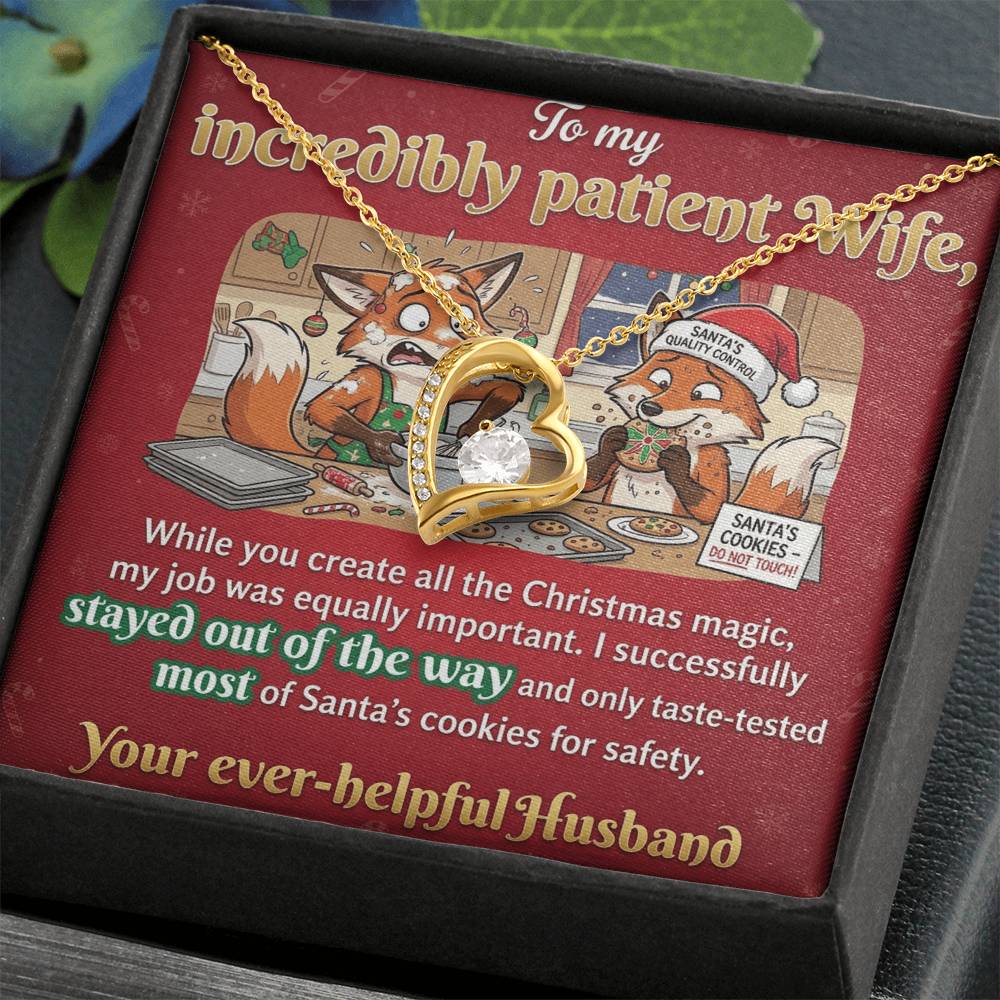 To My Wife Necklace From Husband, Funny Christmas Gift, Holiday Gift for Wife, Love Knot Necklace-LKN62322