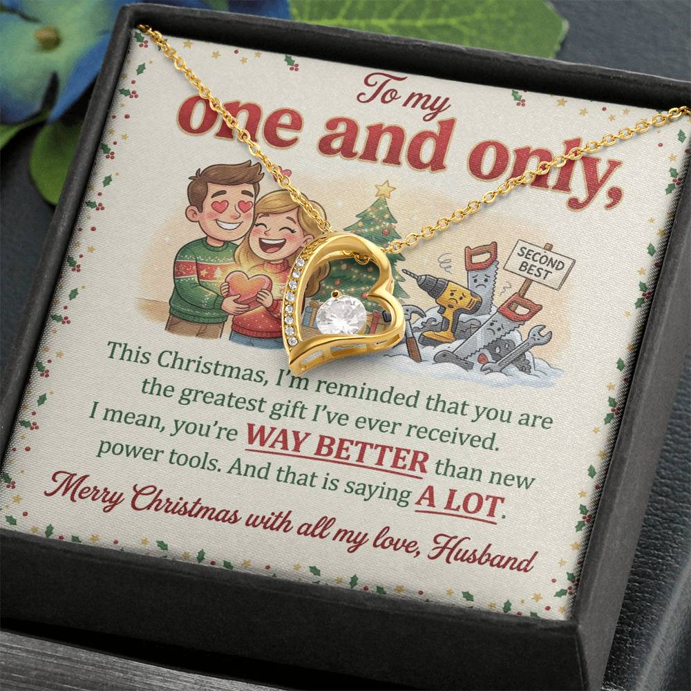 To My Husband Necklace From Wife, Funny Christmas Gift For Him, Anniversary Gift - Love Knot Necklace-LKN27001