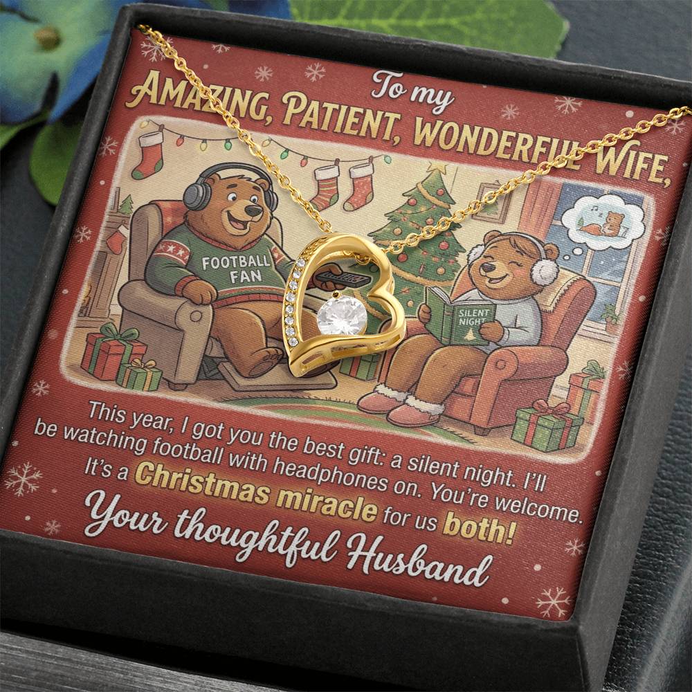 To My Wife Necklace From Husband, Funny Christmas Gift for Her, Xmas Romantic Gift - Love Knot Necklace-LKN73723