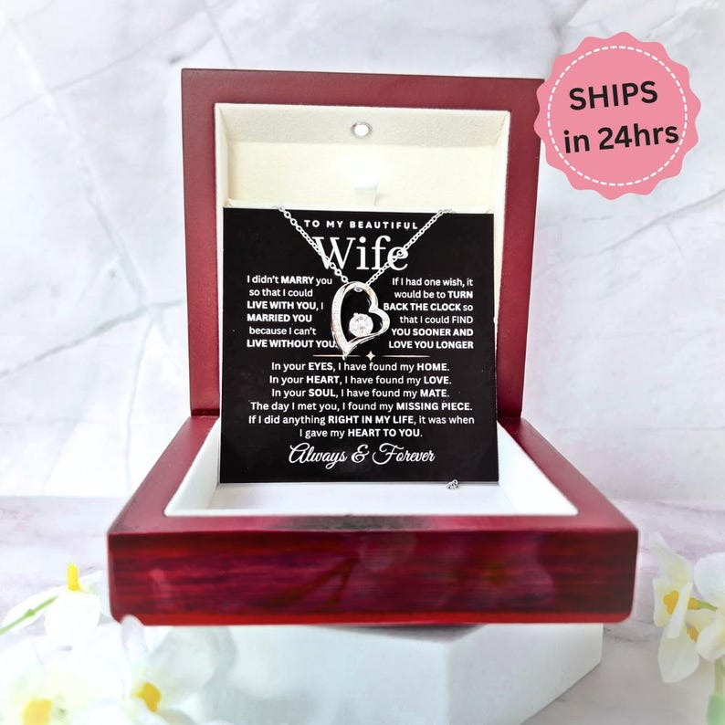 To My Wife Necklace From Husband, Wife Gift Necklace For Women Necklace For Wife , Birthday Gifts For Wife, Anniversary, Valentines Day Gift