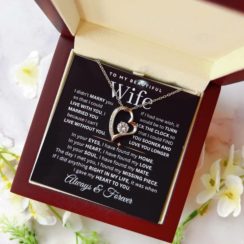 To My Wife Necklace From Husband, Wife Gift Necklace For Women Necklace For Wife , Birthday Gifts For Wife, Anniversary, Valentines Day Gift